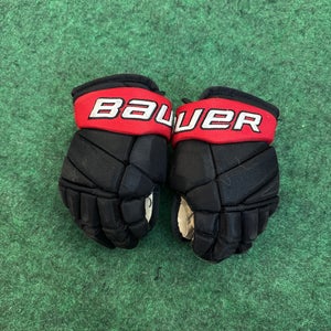 Black & Red Junior Bauer Vapor Team Pro Gloves 11" (Used) Spartans
