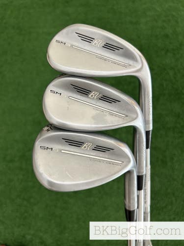 Titleist Vokey SM9 Chrome 3 Wedge Set (54, 58, & 62 Degrees)