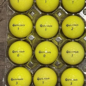12 TaylorMade SpeedSoft Yellow Golf Balls - 5A MINT CONDITION ONLY