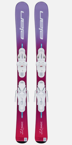 NEW Elan 2027 Girl's kids Skis 90cm Elan Lil Magic with 4.5 size adjustable Bindings