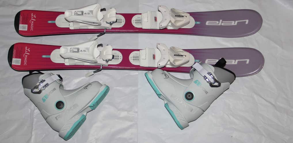 80cm NEW 2027 ELAN magic kids skis EL 4.5 adjustable Bindings + 15.5 Mondo boots