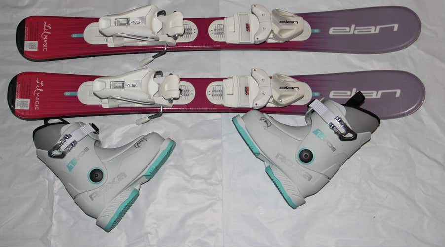 80cm NEW 2027 ELAN magic kids skis EL 4.5 adjustable Bindings + 14.5 Mondo boots