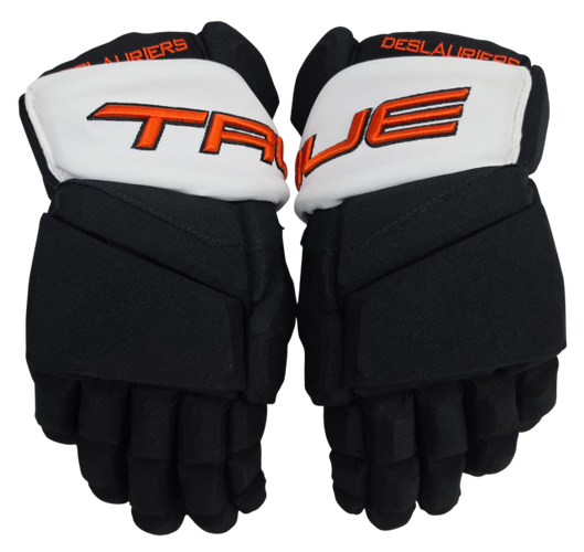 True Catalyst Pro Stock Custom Black Hockey Gloves 14" NHL Flyers New Deslauriers (15788)