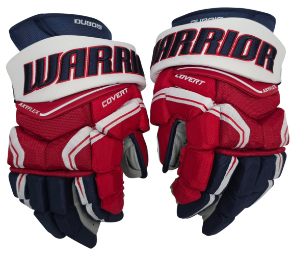 Warrior Covert QRE Pro Stock Custom Hockey Gloves 13" Navy Red White New OIS (15789)