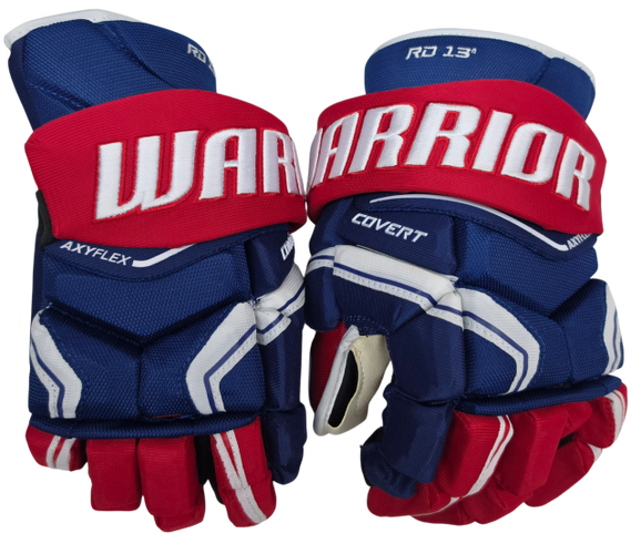Warrior Covert QRE Pro Stock Custom Hockey Gloves 13" Royal Red White New RD (15790)