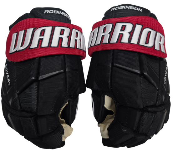Warrior Covert QR6 Pro Stock Custom Hockey Gloves 13" Black Red New SON (15793)