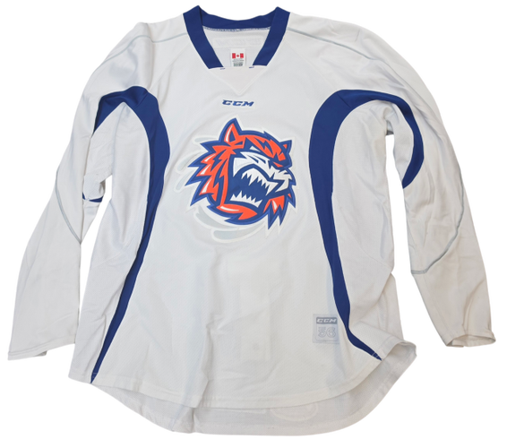 CCM Edge Custom Pro Stock Hockey Practice Jersey Bridgeport Sound Tigers AHL White 58 (15799)