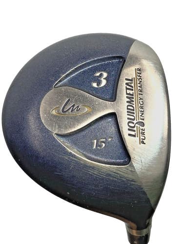 Liquidmetal Golf 3 Wood 15* RH Minus 2" Harrison Striper Stiff Flex Graphite 40"