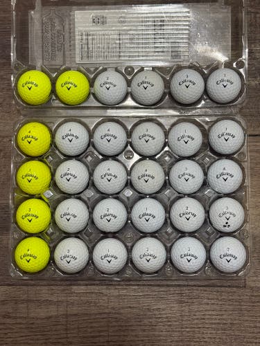 30 Callaway Warbird Golf Balls - Mostly 5A Mint Condition