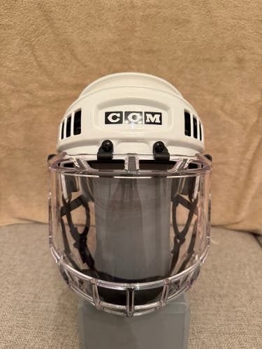 Custom Large CCM HT2 Helmet with CCM Vector V08 Padding, and THG Bubble (Used)