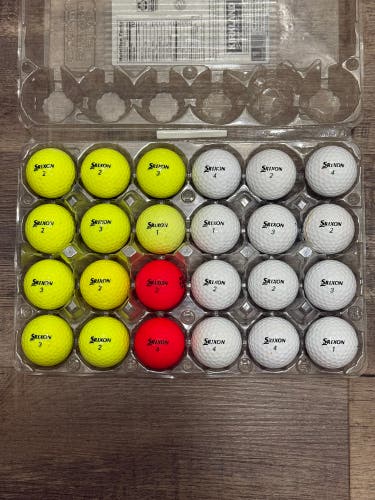 24 Srixon Soft Feel Golf Balls - Mostly 5A Mint Condition