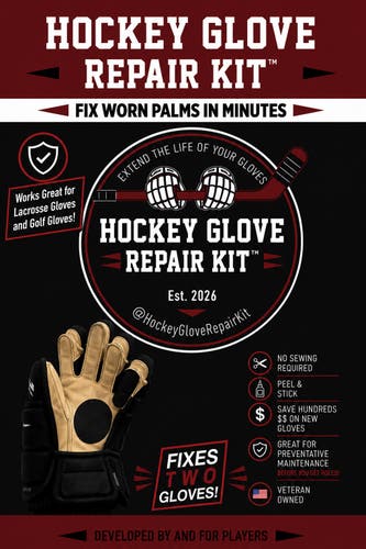 (New) Hockey Glove Repair Kit™ – Repair Worn Palms in Minutes (Fixes two gloves)