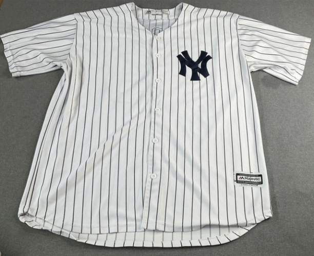 Aaron Judge #99 All Rise NY Yankees Majestic Cool Base MLB Pin Stripes 2XL
