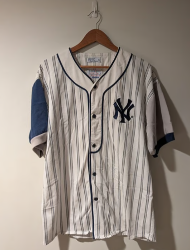 Vintage Starter New York Yankees MLB Pinstripe Baseball Jersey Mens XL