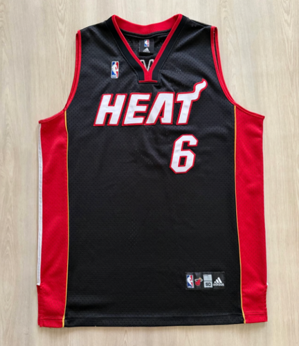 Adidas Miami Heat NBA Authentics #6 Lebron James Jersey Sz 50