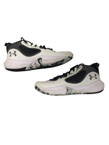 Used Under Armour Basketball Shoes M Black And White Senior 6.5 11873-S000244993