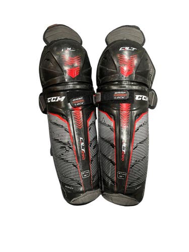 Used CCM QLT 290 Senior Shin Guards Black 16" 11873-S000244958