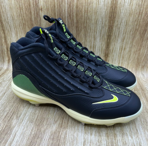 Nike Air Griffey 2 Metal Baseball Cleats Men's Size 15 Black Neon