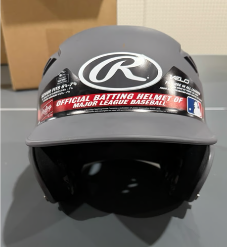 Adult gray Rawlings Baseball Helmet size 6 7/8- 7 5/8