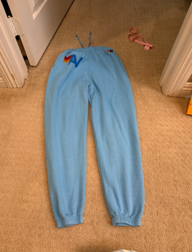 Aviator Nation sweatpants blue with AV logo S