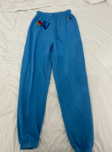Blue aviator nation sweatpants