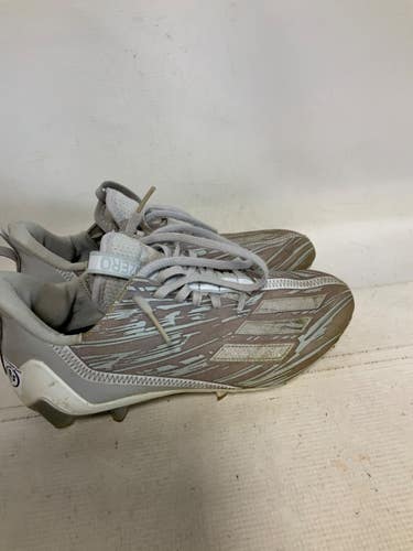 Used Adidas Adult FB Cleats Silver Senior 8.5 11823-S000041020