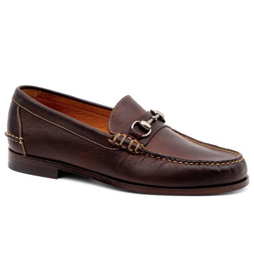 Martin Dingman All American Loafer Men 10.5 Brown Horse Bit Thong Shoes ZOGG3411