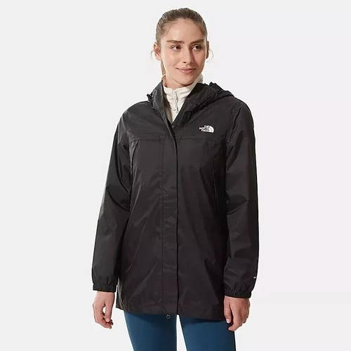 The North Face Antora Rain Jacket Women's XS Black Waterproof Full Zip GBO2796