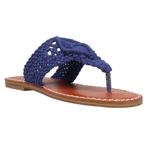 MIA Vivian GS1295210 Sandals Womens US 7 M Blue Crochet Thong Flip Flop Hawk2880