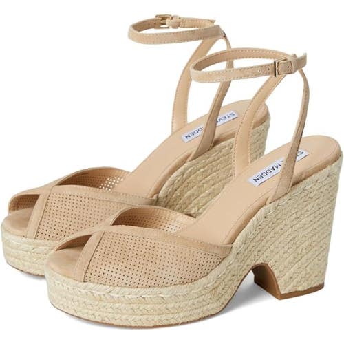 Steve Madden Sydnee SYDN04S1 Women's US 10 Tan Suede Wedge Heel Sandals ZOGG3433