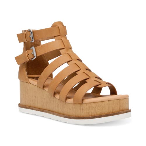 Dolce Vita Breva Fisherman Womens 8.5 Brown Buckle Platform Sandals ZOGG3394