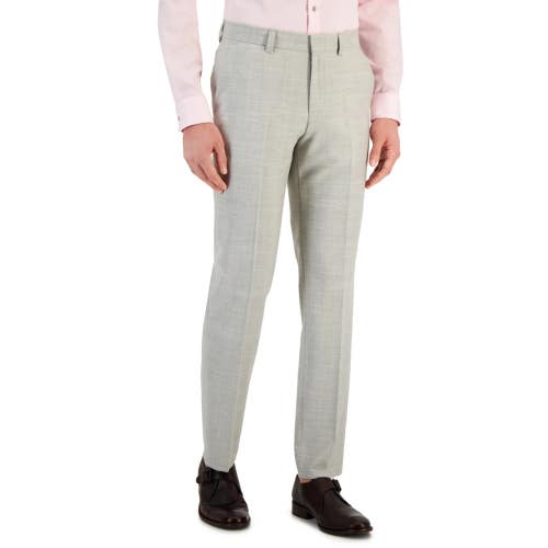 Hugo Boss Dress Pants Men's 32R Gray Check Print Superflex Modern Fit APP3051