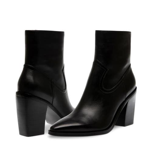 Steve Madden Elene Boots Womens US 9.5 M Black Pointed Toe Ankle Bootie Hawk2851