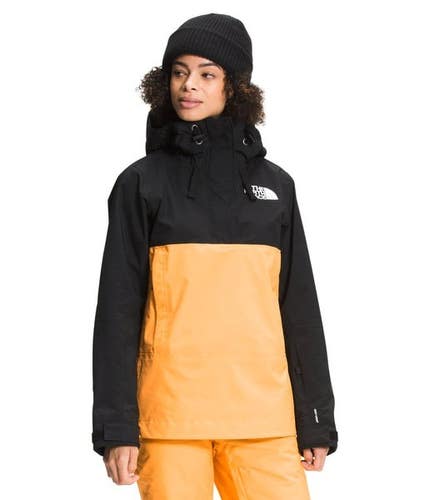 The North Face Tanager Ski Jacket Women's S Orange Waterproof Side Zip SGN1842