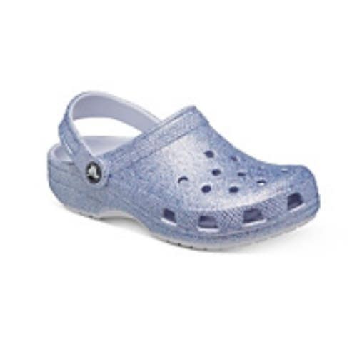 Crocs Classic 206992 Clog Unisex Kids US 5 Blue Glitter Comfort Shoes ZOGG3408