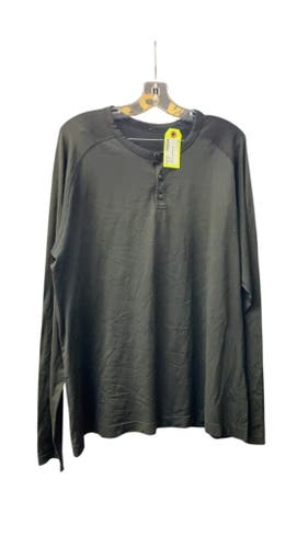 Lululemon Men's Longsleeve Henley Shirt - Black - XXL