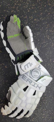 Used Maverik MX 10 INCH Lacrosse Gloves Mens White 10" 11497-S000160136
