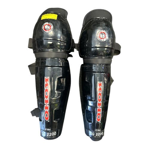 Used Koho SG 2200 Senior Shin Guards Black 15" 11450-S000526029