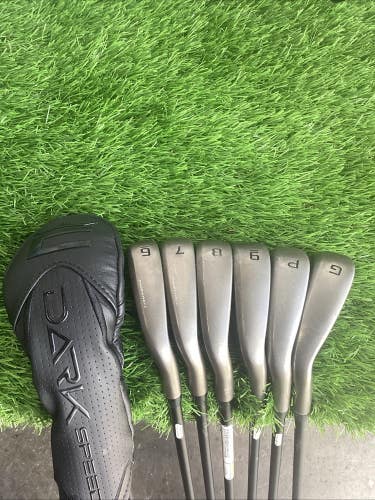 Cobra Darkspeed Irons Set 5-Hy, 6-PW, GW KBS 75-R Regular Graphite Shafts