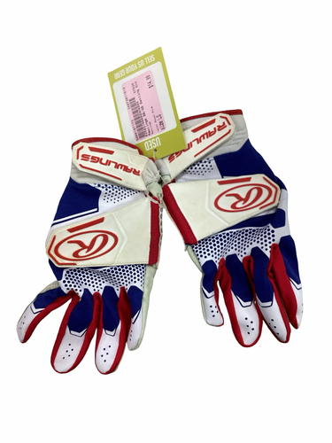 Used Rawlings BB/SB Batting Gloves Royal Blue LG 11613-S000187172