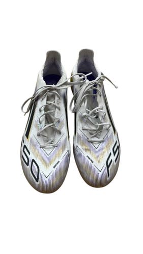Adidas F50 Soccer Cleats - White/Black/Gold - Size 10.5