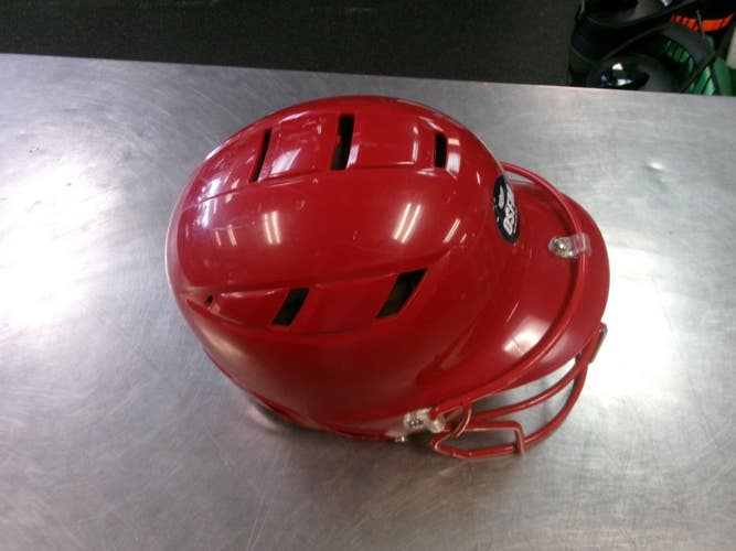 Used Schutt SOFTBALL HELMET W/MASK Batting Helmet w/Mask Red M/L 11868-S000071140