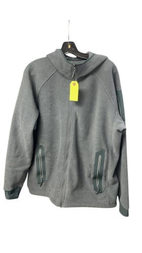 Arc'teryx Grey Full-Zip Hooded Fleece Jacket - Size XL