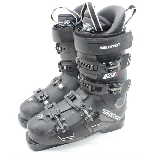 Salomon S-Pro 100 Adult Ski Boots - Size 7.5 / Mondo 25.5 Used
