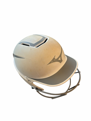 Used Mizuno HELMET W MASK Batting Helmet w/Mask White M/L 11682-S000136754