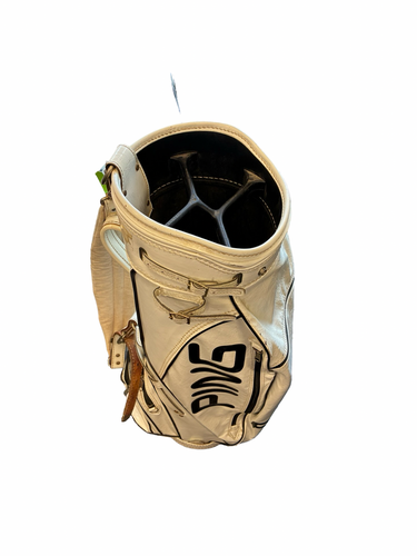 Used Ping 4 WAY CART BAG Mens Cart Bag White 11682-S000136725
