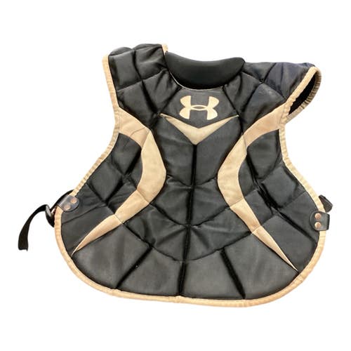 Used Under Armour CHEST PIECE Catchers Chest Protector Black Intermed 11846-S000108484