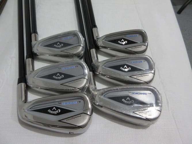 Callaway Paradym Ai Smoke HL Iron Set - 7-PW, AW, GW- Senior Graphite - MINT/NEW