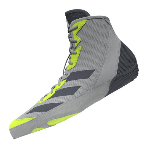Adidas Adizero Light Grey/Onyx/Solar Yellow Wrestling Shoes NEW