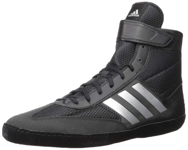 Adidas Combat Speed 5 Black/Silver/Black Wrestling Shoes NEW